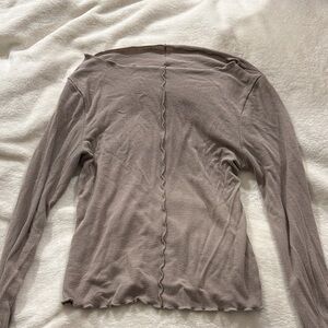 Abercrombie lettuce hem long sleeve tee
